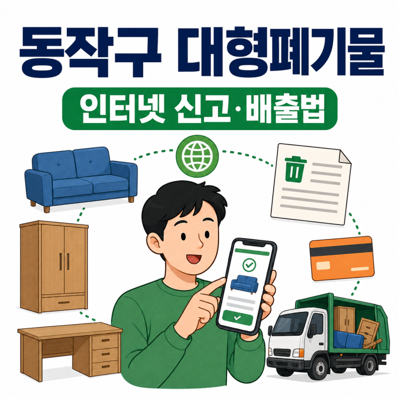 동작구 대형폐기물, “스티커 없이 버려도 될까?” 인터넷 신고법