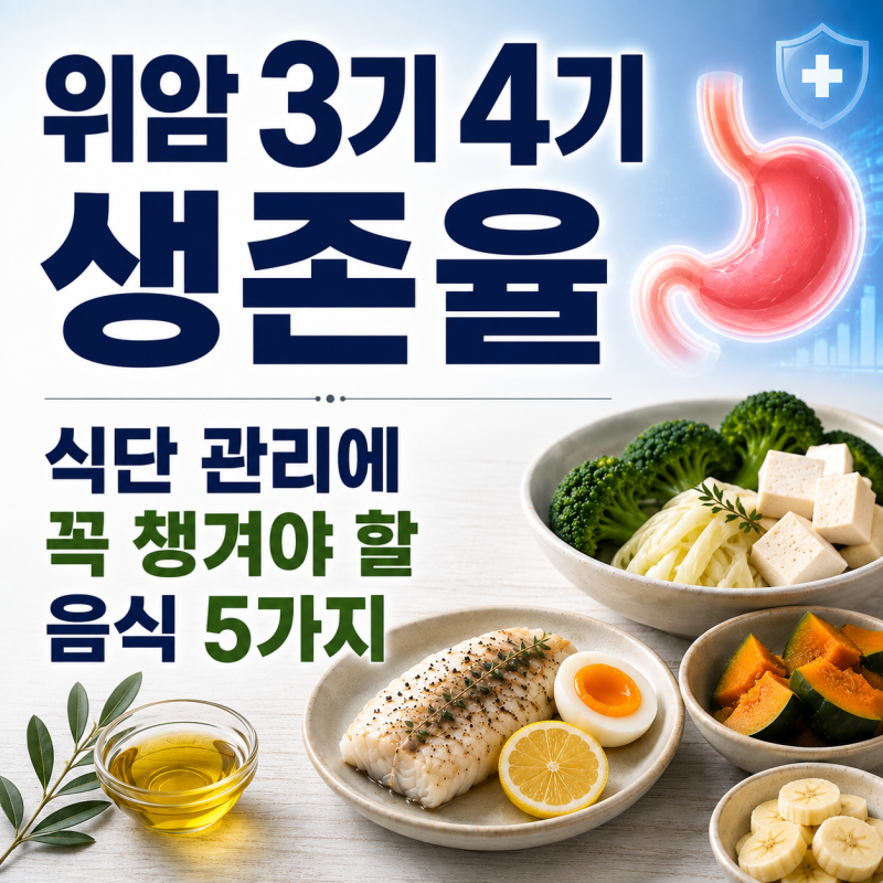 위암 3기 4기 생존율, 식단 관리에 꼭 챙겨야 할 음식 5가지