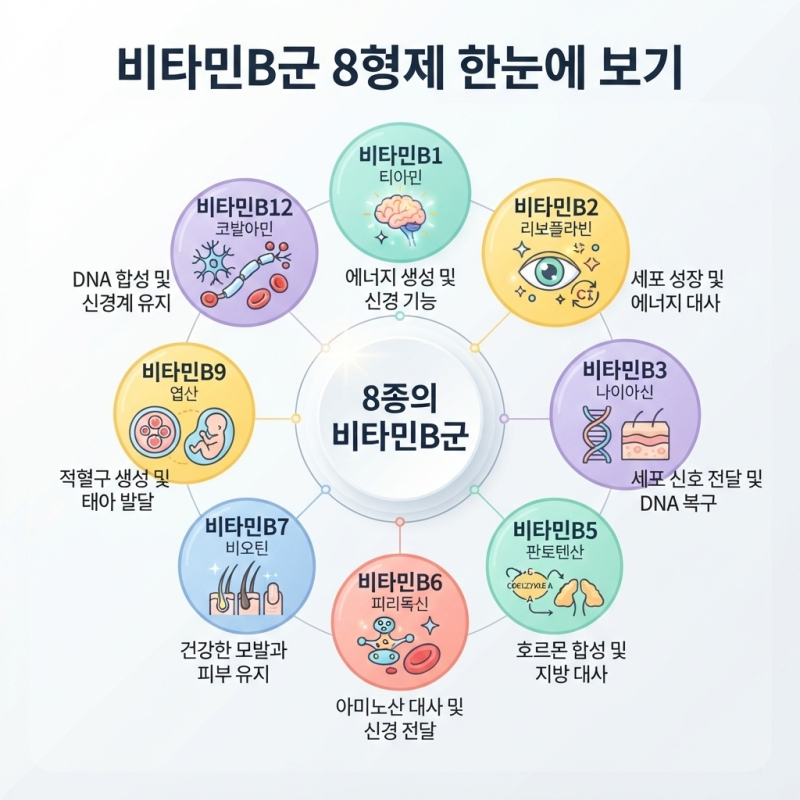 비타민B군 효능 총정리, 활성형 비타민B의 차이