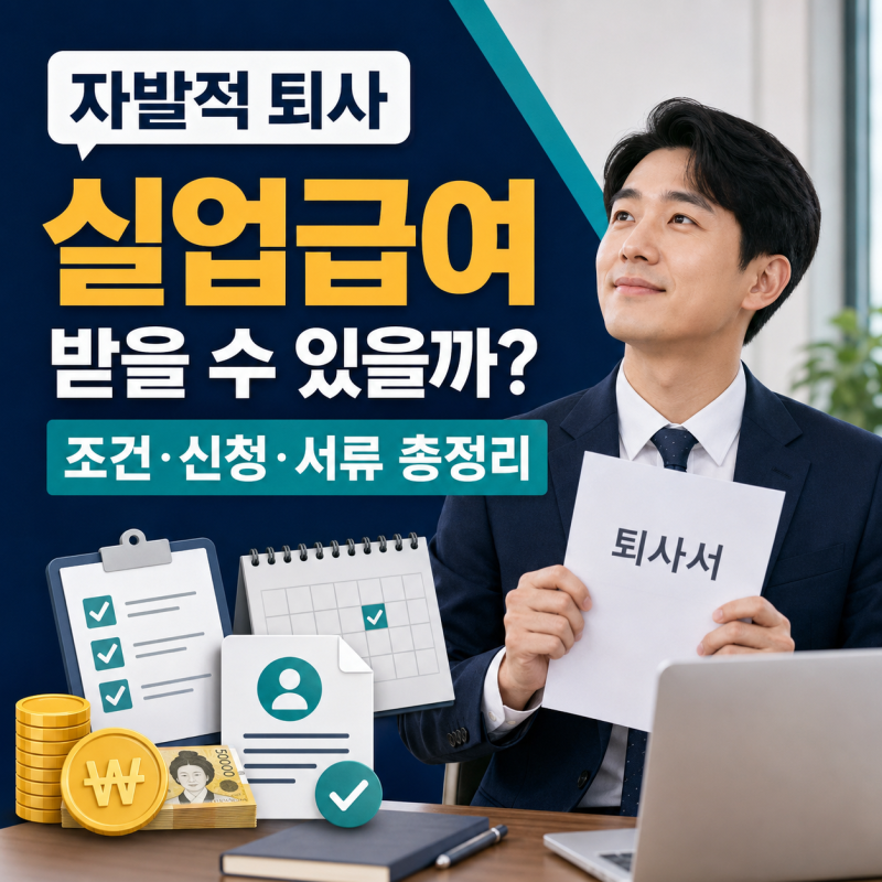 자발적 퇴사 실업급여 조건 및 신청 방법 총정리(+서류 인정 받는법)