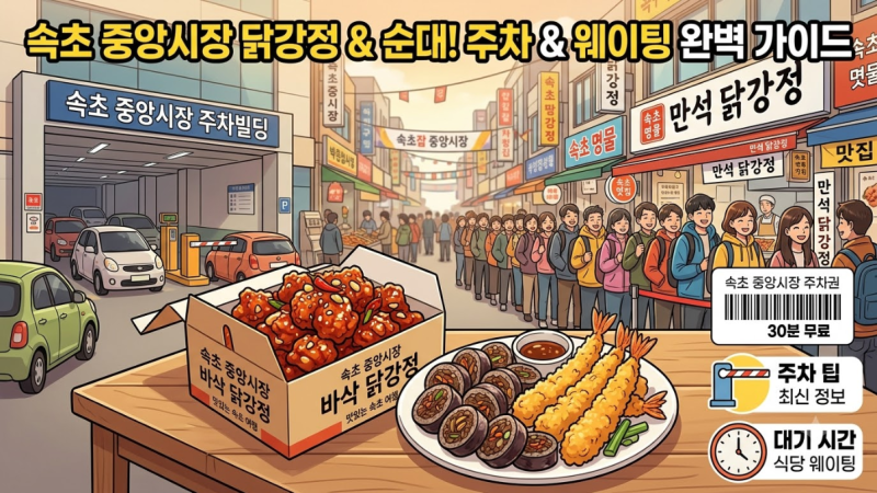 속초 가볼만한곳 중앙시장 주차 요금 맛집 웨이팅 팁 완벽 총정리