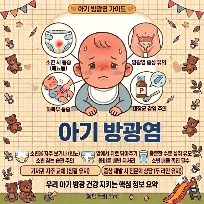 아기 방광염·요로감염 완벽 정리 ㅣ 원인부터 입원 판단 기준, 전염 여부와 실전 케어 팁까....