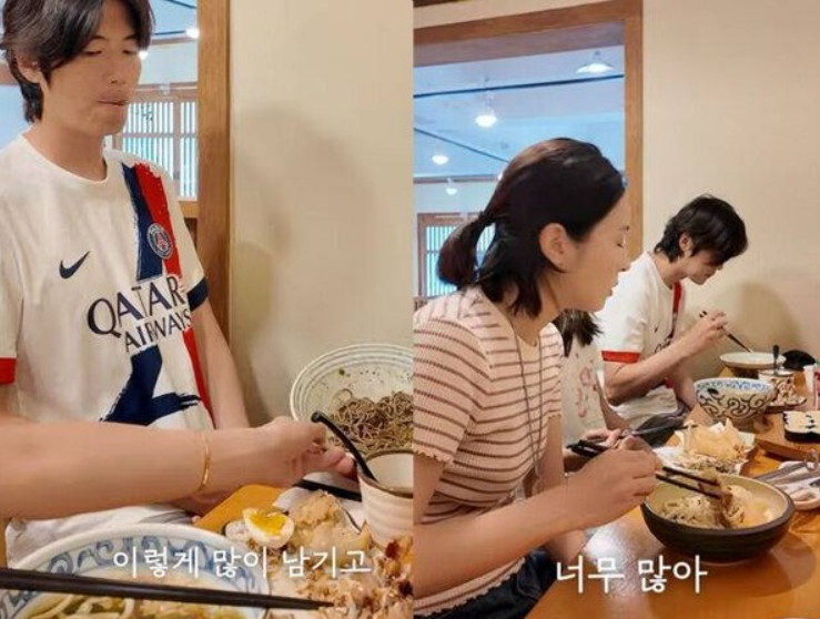 "이렇게 많이 남겼는데" 기성용♥한혜진 가족, 포항 맛집서 시킨 음식에 소식좌 논란 재점화