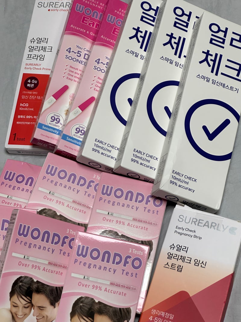 슈얼리 임테기 오류? 얼리 임신테스트기 정확도 비교 후기(원포/슈얼리/스마일)