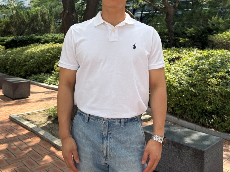 폴로 랄프로렌 커스텀 슬림핏 카라티 후기, 사이즈와 핏 — 사진 6