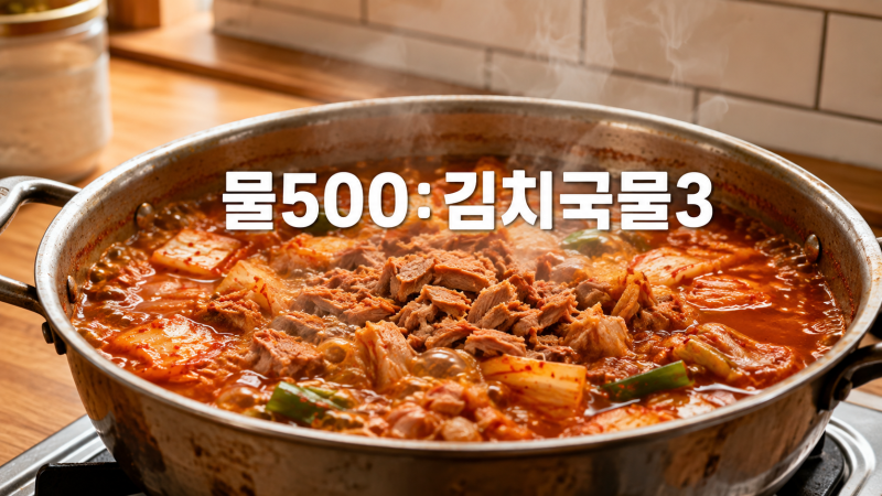 7분 완성 참치 김치찌개, 안 시고 텁텁 안 한 비율