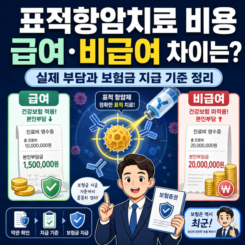 표적항암치료 비용 급여 비급여 차이와 보험금 지급 기준
