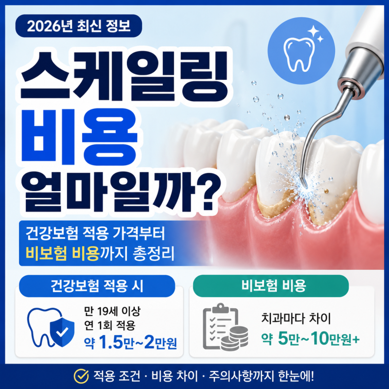 스케일링 비용 얼마일까? 건강보험 적용 가격부터 비보험 비용까지 총정리