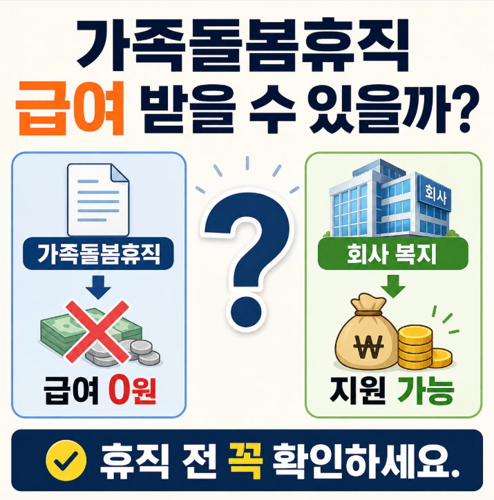 가족돌봄휴직 급여 받을 수 있을까?｜무급인가, 지원금은 없는지 인사담당자가 정리했습니....