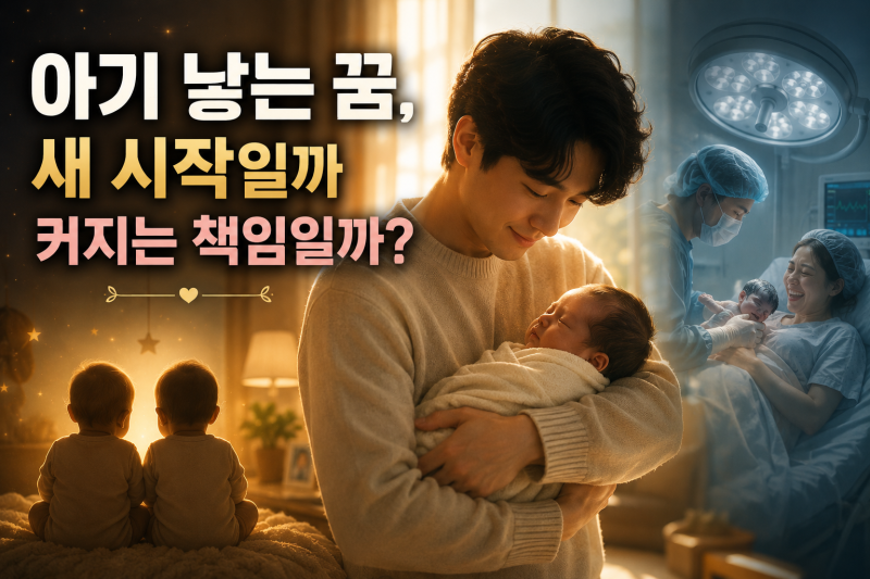아기 낳는 꿈 해몽 50가지｜아들 딸 낳는 꿈·통증없이 아기 낳는꿈·쌍둥이 출산 꿈·물속에....
