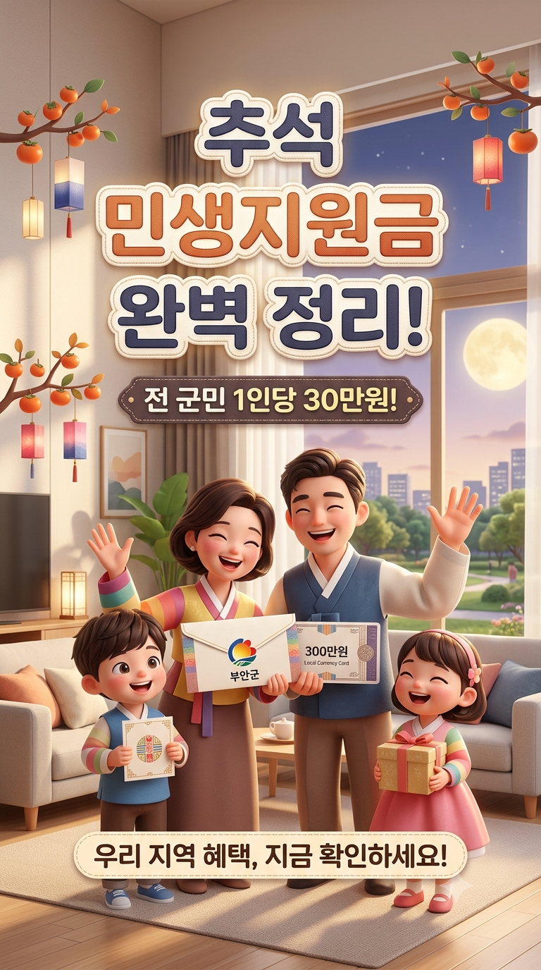 2026년 추석 민생지원금 신청 대상부터 지자체별 금액, 신청 절차 및 사용처까지 총정리