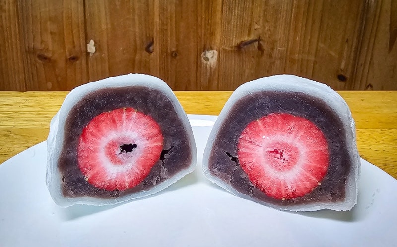 강릉딸기모찌 강릉 중앙시장 먹거리 선물 냉동 보관법 딸기막걸리