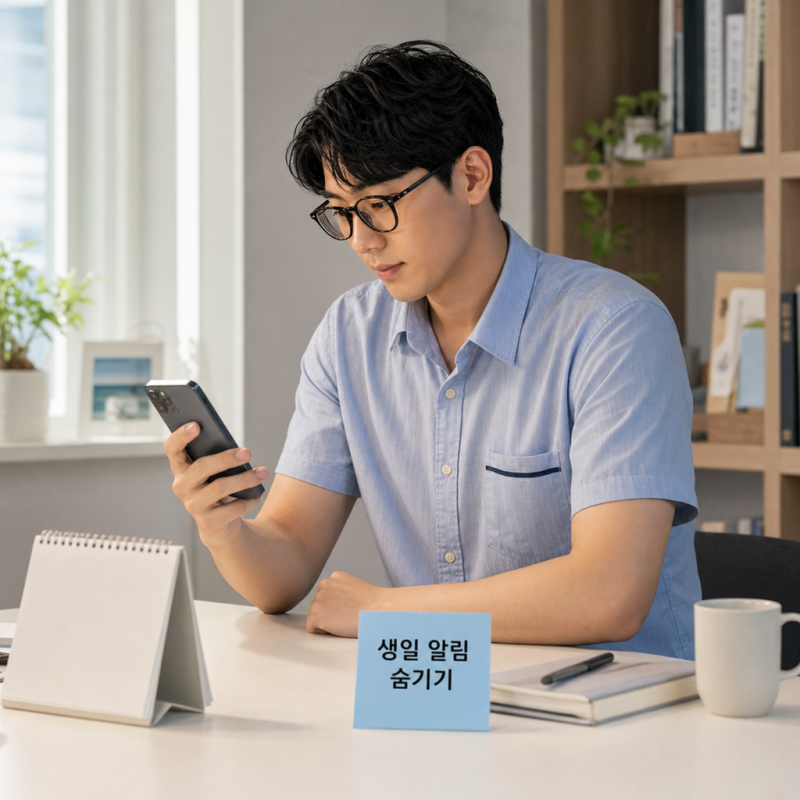 카톡 생일 알림이 계속 보일 때 숨김 설정