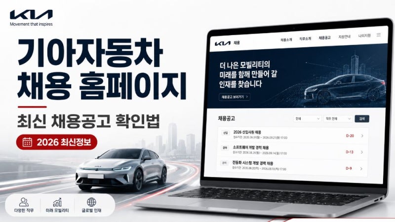 기아자동차 채용 홈페이지와 2026년 채용공고 확인 방법