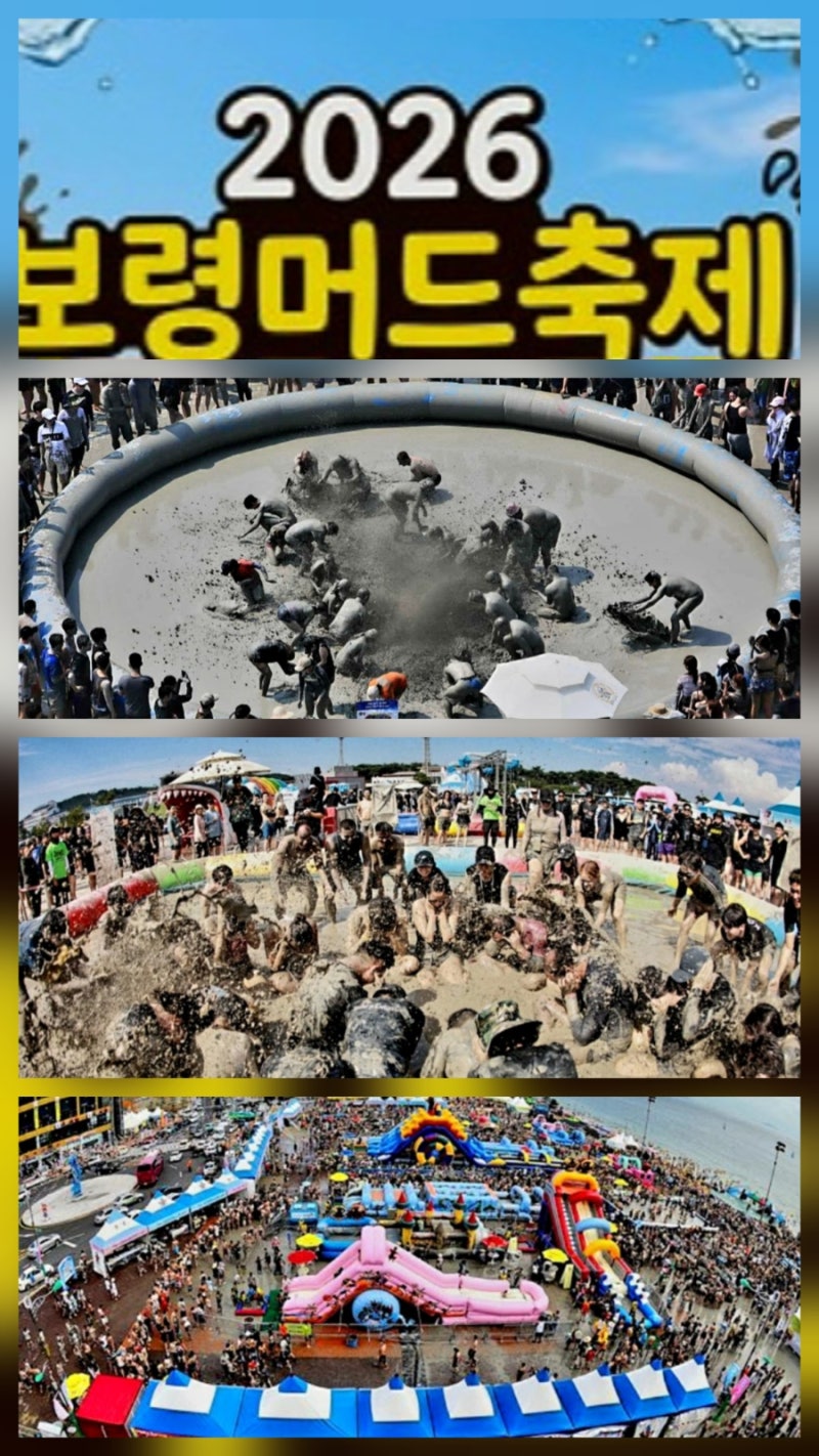 보령 머드축제 기간과 입장료 대천해수욕장머드축제