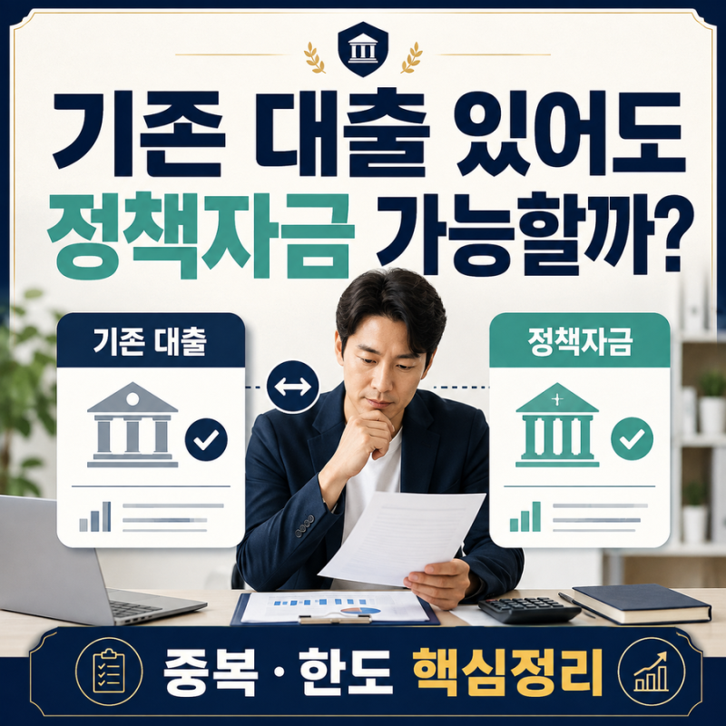 소상공인정책자금 기존 대출이 있어도 받을 수 있을까｜중복·한도 정리