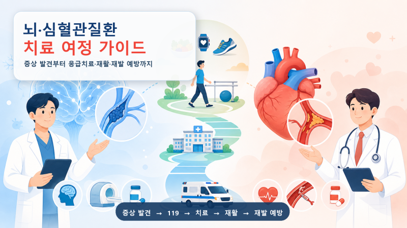뇌졸중·심근경색 치료과정 총정리｜증상 발견부터 재활·재발 예방까지