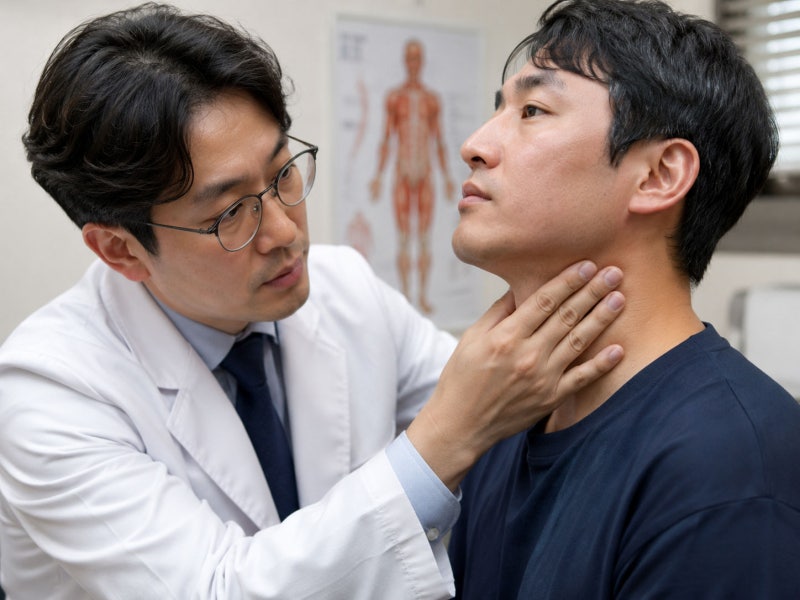 남자 갑상선암 증상, 목에 혹이 만져진다면?