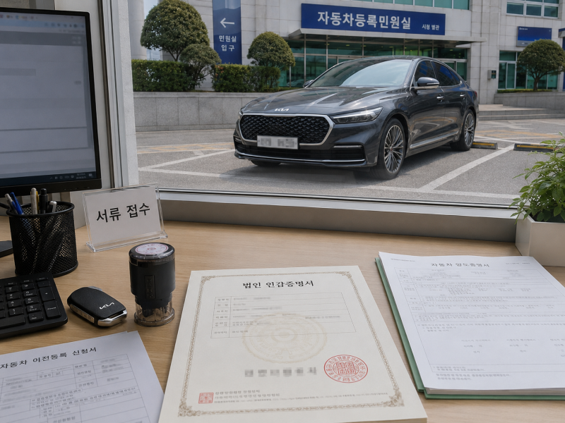 법인자동차 이전등록 때 매도용 인감과 서류 준비하는 순서