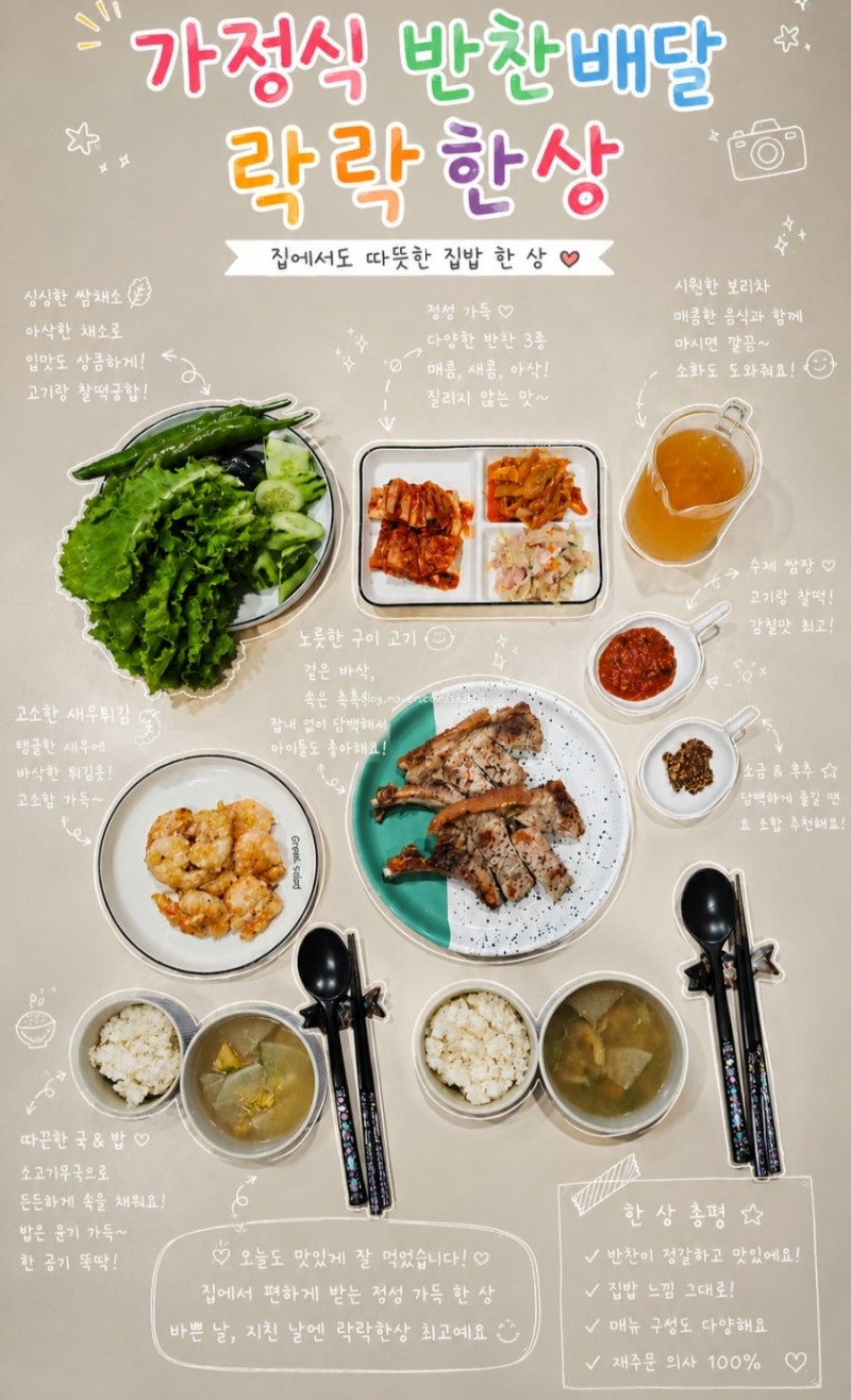 반찬 정기 구독 가정식 반찬배달 락락한상