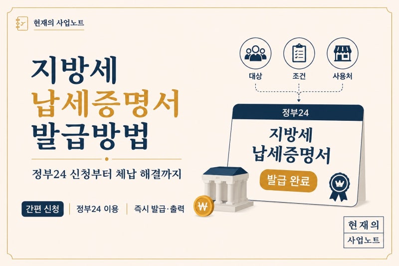 지방세 납세증명서 발급방법｜정부24 신청부터 체납 해결까지