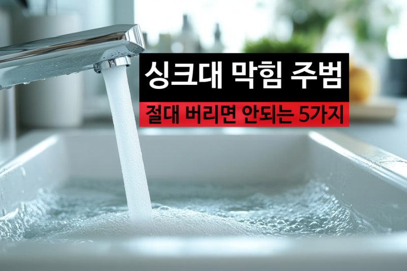 싱크대 배수구 하수구 냄새 하수구 막힘 원인, 싱크대 배수구 하수구 청소 싱크대청소법