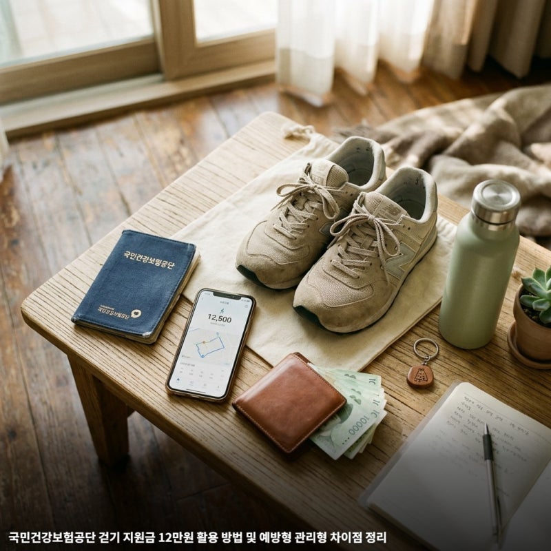 국민건강보험공단 걷기 지원금 12만원 활용 방법 및 예방형 관리형 차이점 정리