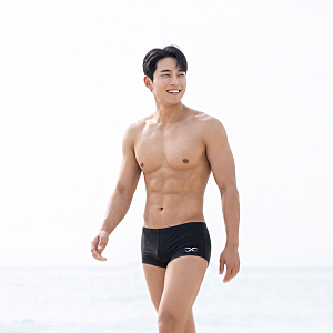 남자 실내수영장 강습용 수영복, 미들컷 숏사각이 답인 이유