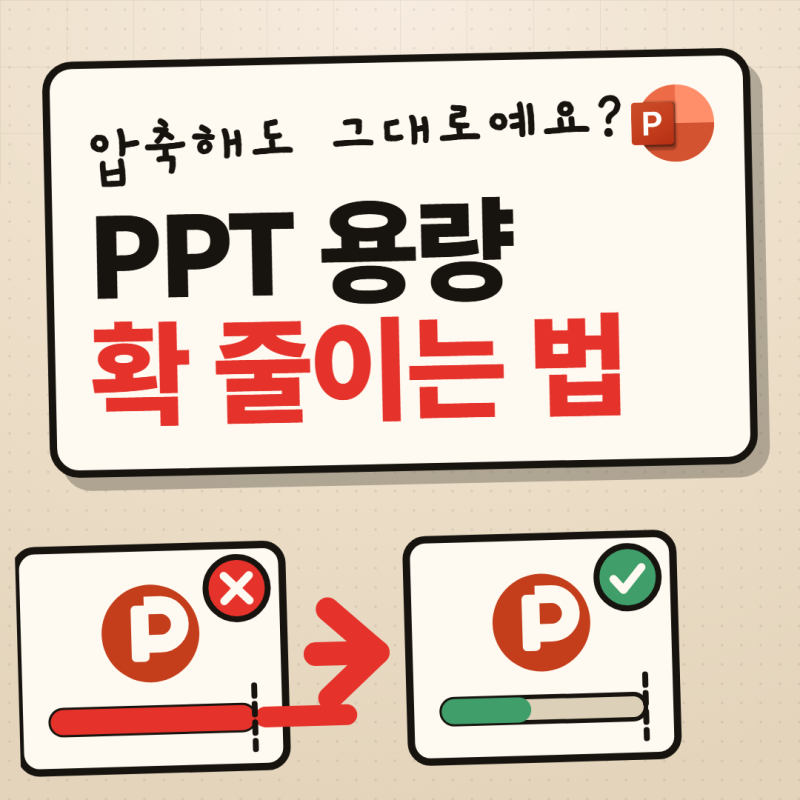 PPT 용량 확 줄이는 법 총정리｜메일 첨부가 대용량으로 될 경우 해결방법