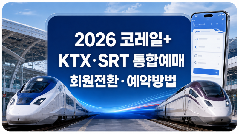 2026 코레일+ KTX·SRT 통합예매 방법｜회원전환부터 9월 열차 예약까지