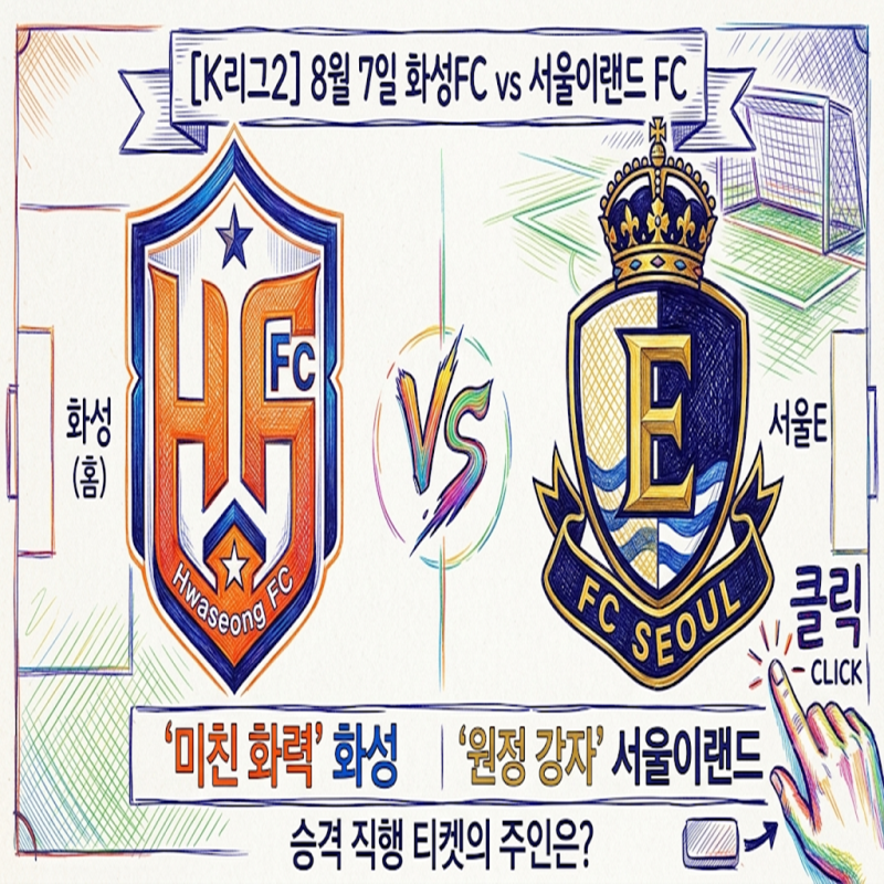 [K리그2] 8월 7일 화성FC vs 서울이랜드 FC | 5경기 18골 '미친 화력' 화성 vs '원정 강자' 서울이랜....