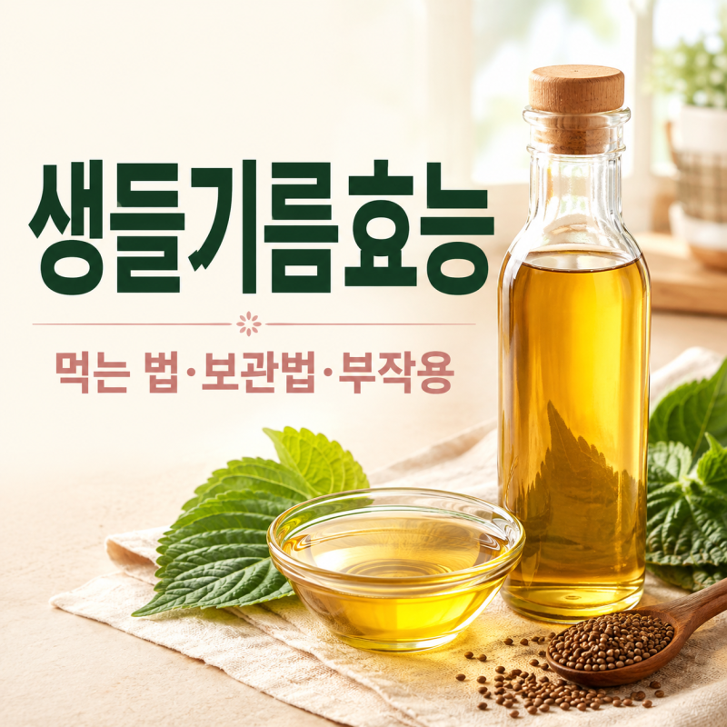 생들기름효능 볶은 들기름과 차이, 먹는 법 보관법 부작용