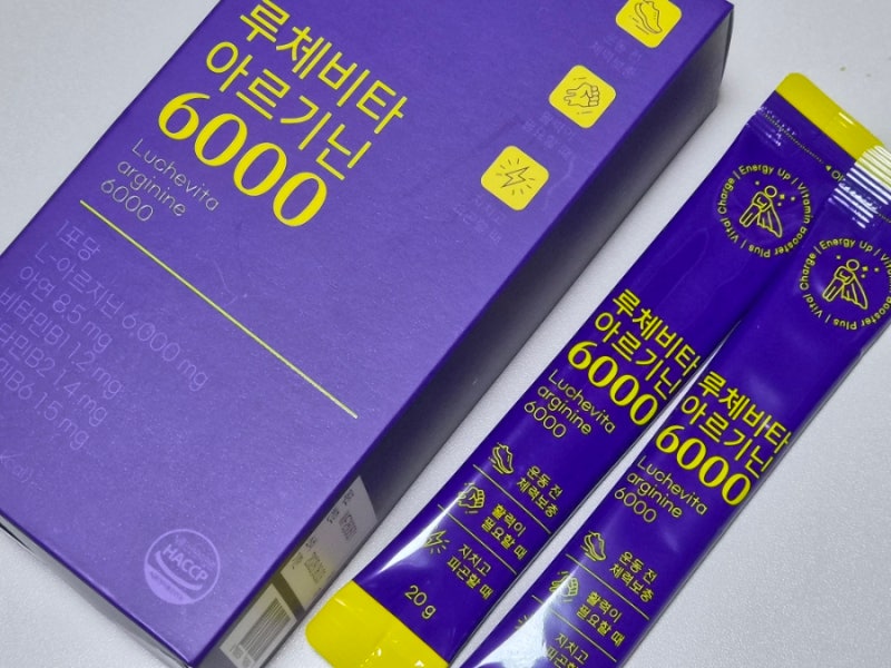 제품 리뷰 | 운동 가기 전 필수템 활력증진 '루체비타 아르기닌6000' 후기