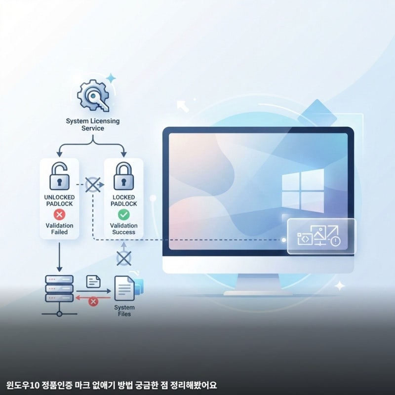윈도우10 정품인증 마크 없애기 방법 궁금한 점 정리해봤어요