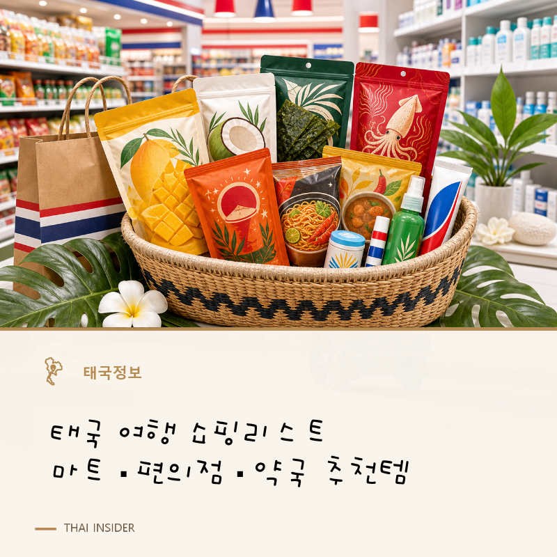 태국 여행 쇼핑리스트｜마트·편의점·약국 추천템