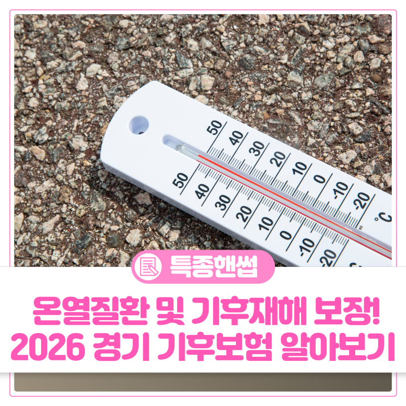 2026 경기 기후보험으로 기후재해 대비하고 건강 지키썹!