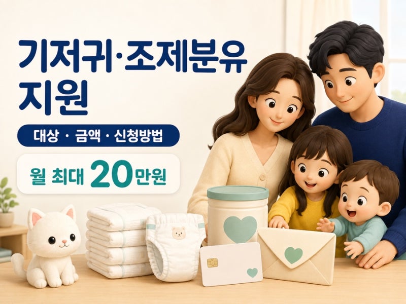 기저귀 조제분유 바우처 지원대상 및 금액, 신청방법 총정리