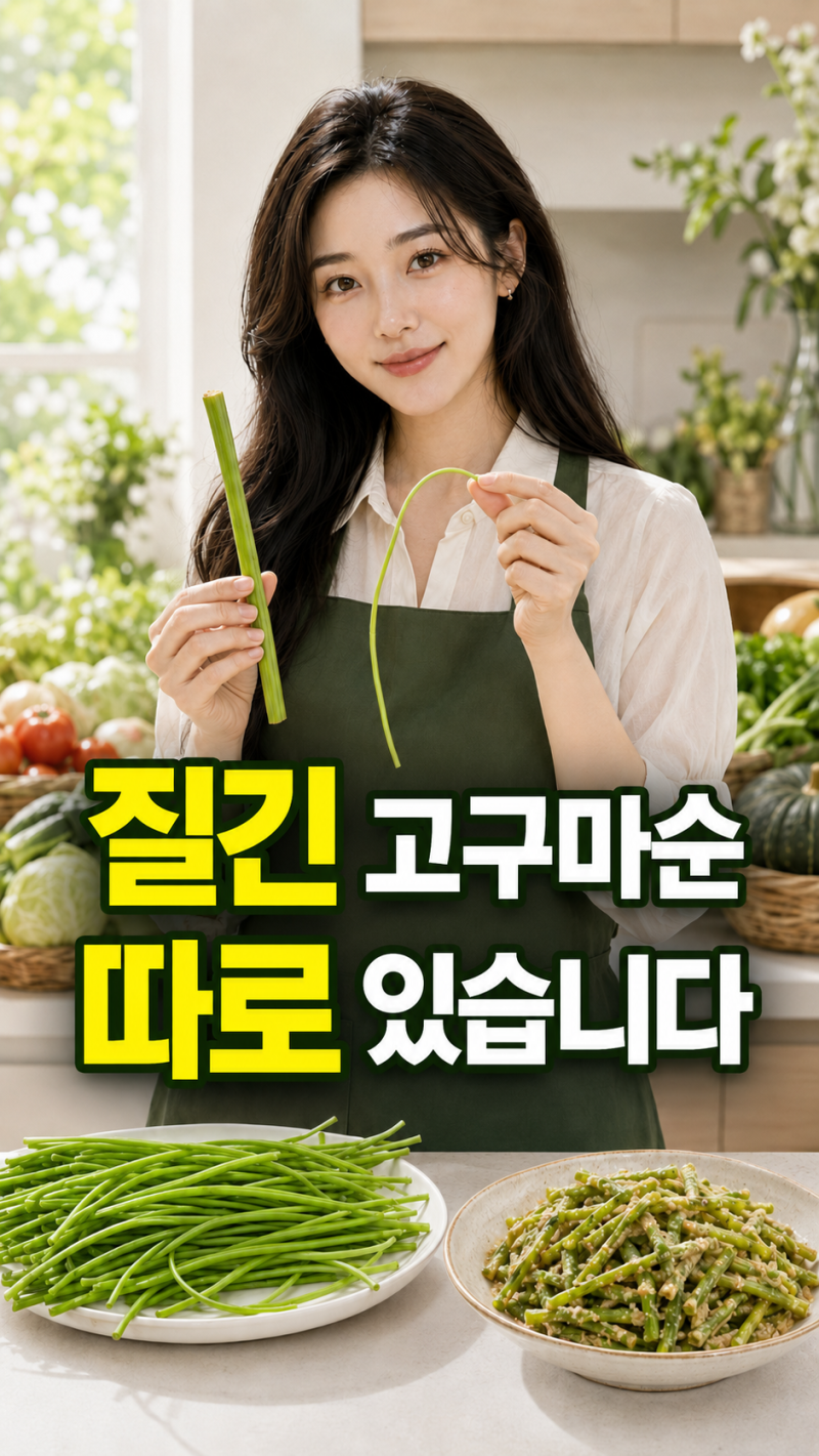 질긴 고구마순 피하는 법 연한 고구마줄기 고르기·손질·보관법
