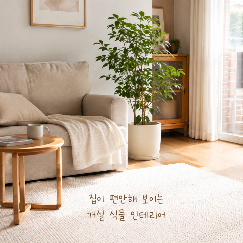 집이 조금 더 편안해 보이는 거실 식물 인테리어 꾸미는 법