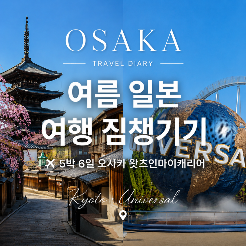 일본 여행 짐 체크리스트, 5박 6일 오사카 여름 여행 짐싸기, 일본 여행 유용템
