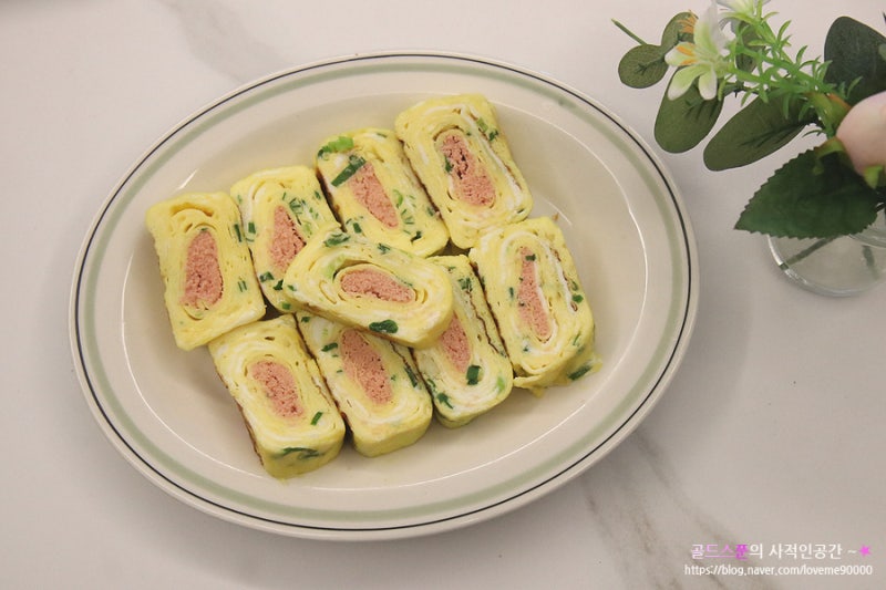 맛있는 반찬 계란요리 레시피 명란계란말이 만드는법