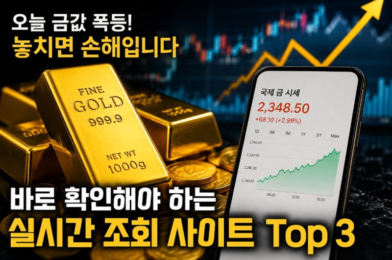 오늘 금값 가장 빠르게 금값을 확인할 수 있는 사이트는 실시간 조회 사이트 Top 3