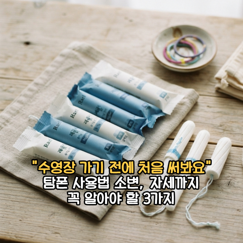 "수영장 가기 전에 처음 써봐요" 탐폰 사용법 소변, 자세까지 꼭 알아야 할 3가지