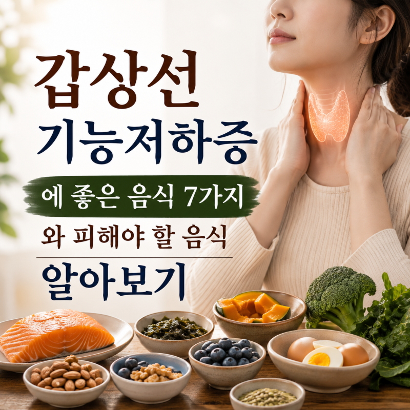 갑상선기능저하증에 좋은음식 7가지와 피해야 할 음식 알아보기