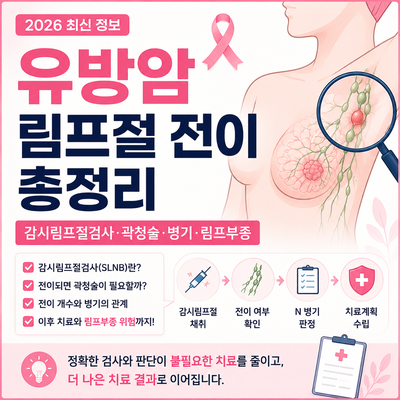 2026 유방암 림프절 전이 총정리｜감시림프절검사·곽청술·병기·림프부종