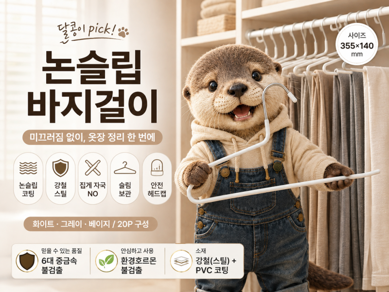 얼라이브즈 논슬립 바지걸이, 바지 정리만 바꿔도 옷장이 넓어질까?