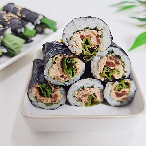점심 도시락 메뉴 간단한 꼬마김밥 레시피 참치마요 김밥 도시락 만들기