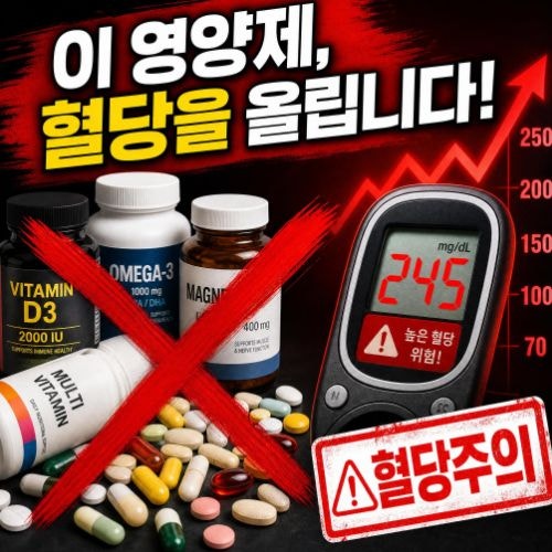 당뇨 환자가 절대 같이 먹으면 안 되는 영양제 조합? 혈당 올리는 영양제 부작용