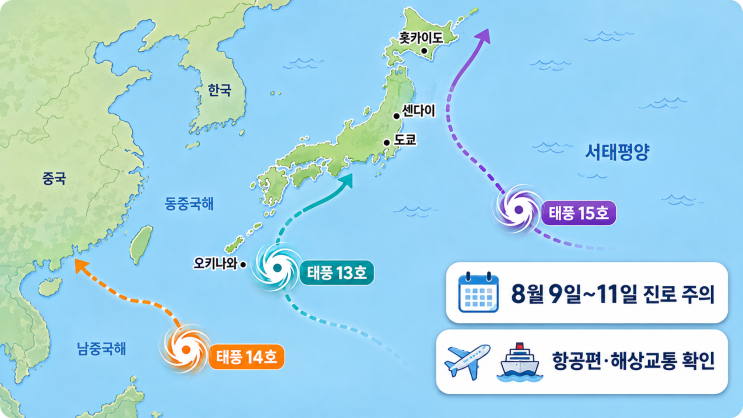 <b>태풍</b> <b>15호</b> 동일본 접근 가능성｜일본 주변 ‘트리플 <b>태풍</b>’ 현재 상....