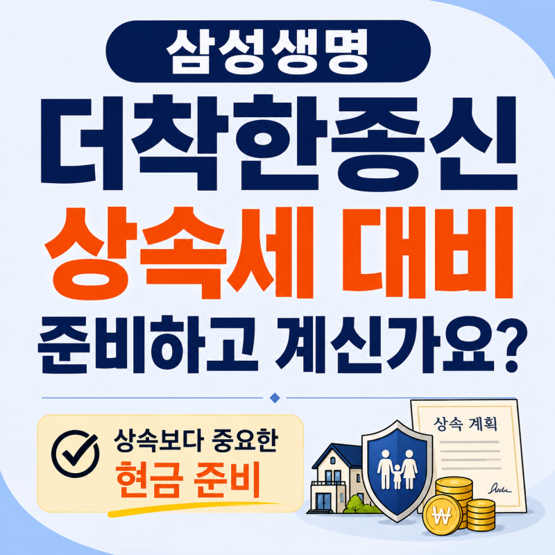 삼성생명 더착한종신 상속세 대비 전략 확인하세요